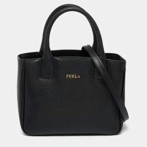 Pre Owned Furla Black Leather Small Capriccio Tote