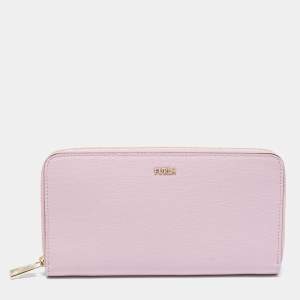 Furla Lilac Leather Zip Around Wallet
