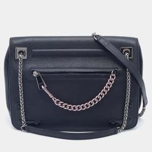 Pre Owned Furla Black Leather Diana Shoulder Bag