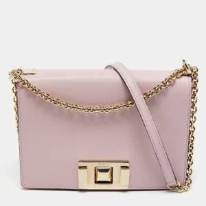 Pre Owned Furla Pink Leather Mimi Shoulder Bag