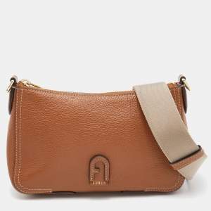 Furla Brown Leather Atena Shoulder Bag