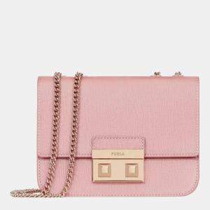 Furla Winter Rose Leather Mini Bella Crossbody Bag