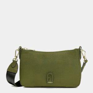 Furla Green Leather Atena Crossbody Bag