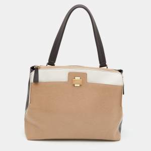Furla Tri Color Leather Piper Cartella Top Handle Bag