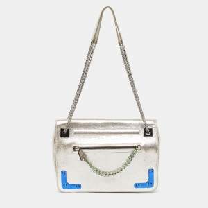 Pre Owned Furla Silver Leather Diana Shoulder Bag