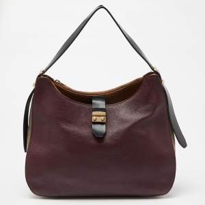 Furla Multicolor Leather and Suede Hobo