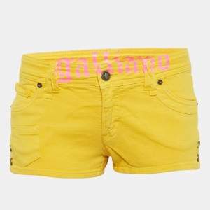 Galliano Yellow Denim Shorts M
