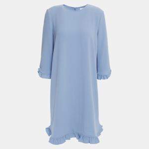 Pre Owned Ganni Polyester Mini Dress EU 38