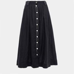 Ganni Linen Midi Skirt EU 38