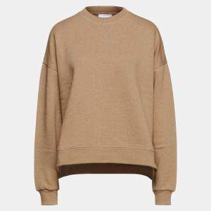 Ganni Brown Cotton Jersey Sweatshirt S 