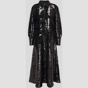 Pre Owned Ganni Polyester Midi Dress EU 34