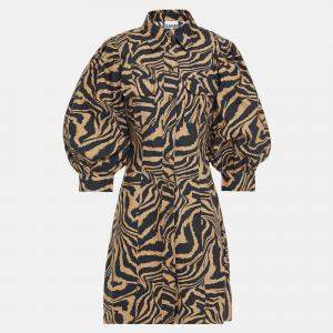 Pre Owned Ganni Cotton Mini Dress 34