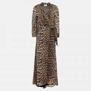 Pre Owned Ganni Viscose Maxi Dress 36