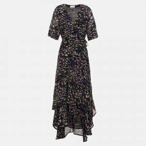Pre Owned Ganni Viscose Midi Dress EU 36