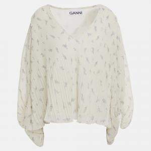 Ganni Recycled polyester Long Sleeved Top EU 38