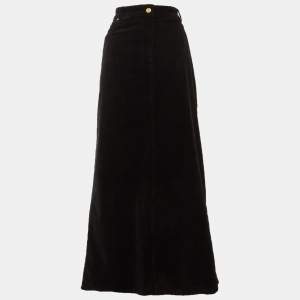 مملوكة مسبقًا Ganni Black Corduroy Maxi Skirt XL  