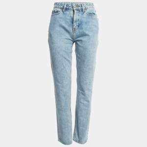 Ganni Light Blue Washed Denim High Waist Jeans S Waist 26