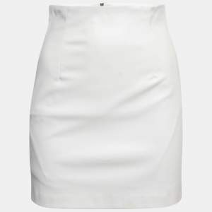 Gauge 81 White Faux Leather Mini Skirt S