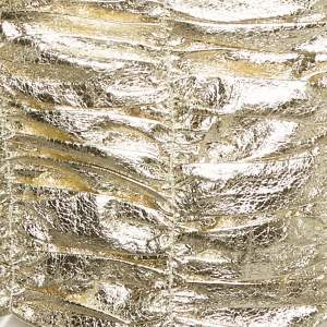 Pre Owned توب جورجيا أليس ميتاليك لاميه روشي نفخ كم فيغاس كروب مقاس متوسط - ميديام