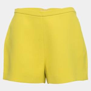 Giambattista Valli Yellow Crepe Shorts M