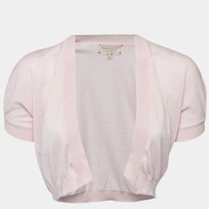 Giambattista Valli Pink Cashmere Cropped Shrug M