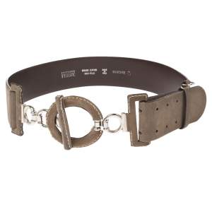 Gianfranco Ferre Brown Suede Wide Belt Size 85 CM