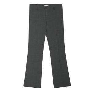 GF Ferre Grey Pintuck Stitch Detail Straight Fit Trousers S