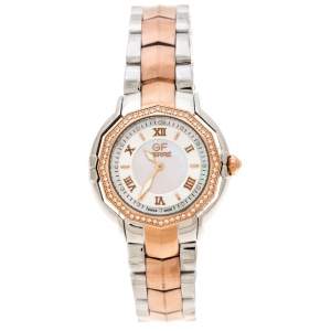 Gianfranco Ferre Mother of Pearl Two-Tone Stainless Steel Women's Wristwatch 33 mm