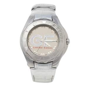 GF Ferre Silver Stainless Steel Leather 9040J Limited Edition Women's Wristwatch 44 mm