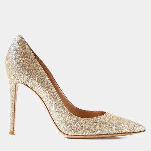 Gianvito Rossi Golden Leather Starlight Heels EU 36