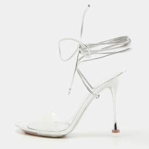 Gianvito Rossi Transparent PVC and Leather Spice Sandals Size 37.5