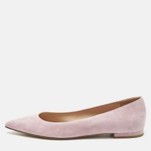 Gianvito Rossi Lilac Suede Ballet Flats Size 39