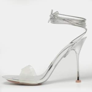 Pre Owned Gianvito Rossi Transparent PVC and Leather Spice Sandals Size 40
