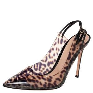 Pre Owned Gianvitto Rossi Black PVC And Patent Pumps  Size 42