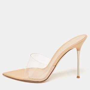 Gianvito Rossi Transparent PVC Elle Slide Sandals Size 41 