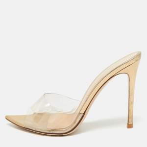 Gianvito Rossi Transparent PVC Elle Slide Sandals Size 37