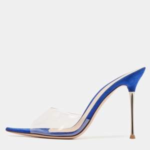 Pre Owned Gianvito Rossi Transparent PVC Lyn Slide Sandals Size 40