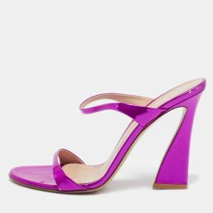 Gianvito Rossi Pink Leather Aura Sandals Size 39.5