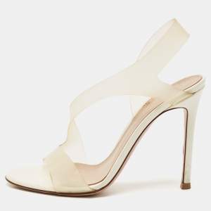 Gianvito Rossi Transparent PVC Metropolis Ankle Strap Sandals Size 36