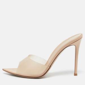 Gianvito Rossi Transparent PVC Elle Mules Size 39