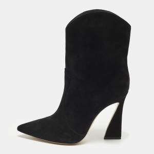 Pre Owned Gianvito Rossi Size 39 Black Suede Ankle Length Boots
