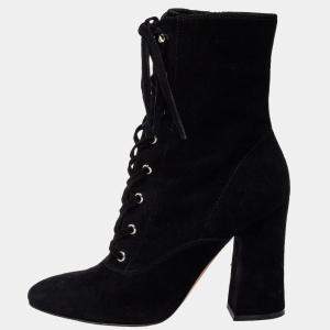 Gianvito Rossi Black Suede Ankle Boots Size 39