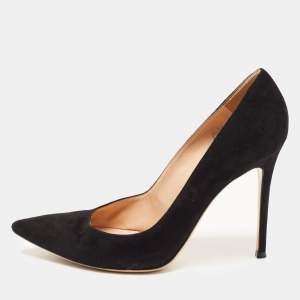 Gianvito Rossi Black Suede Gianvito Pumps Size 40.5