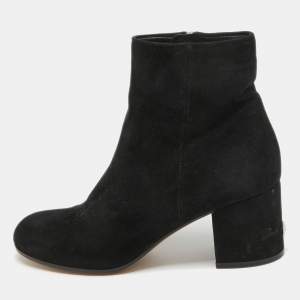 Gianvito Rossi Black Suede Ankle Boots Size 36