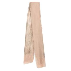 مملوكة مسبقًا Giorgio Armani Beige Silk & Linen Metallic Jacquard Scarf