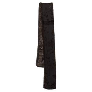 مملوكة مسبقًا Giorgio Armani Le Collezioni Dark Green Floral Check Devore Scarf