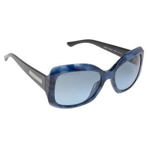 Giorgio Armani Blue Havanna/Blue AR8002 Rectangle Sunglasses