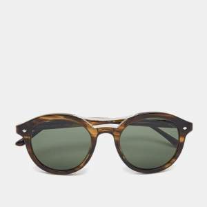 Giorgio Armani Havana/Grey AR8007 Oval Sunglasses