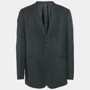 Giorgio Armani Black Wool Single Breasted Blazer XXL