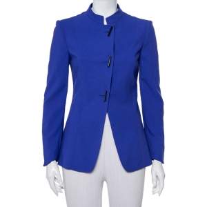 Giorgio Armani Purple Wool Button Front Jacket M